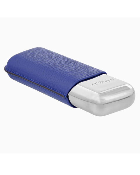 ST DUPONT ETUI METAL 2'S BLEU GRAINE CHROME — Rhein 1905