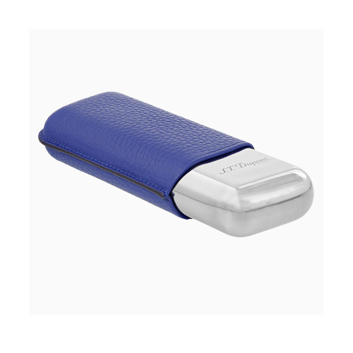 ST DUPONT ETUI METAL 2'S BLEU GRAINE CHROME — Rhein 1905