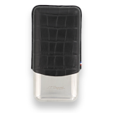 ST DUPONT ETUI METAL 3'S CROCO DANDY NOIR ET ACIER — Rhein 1905