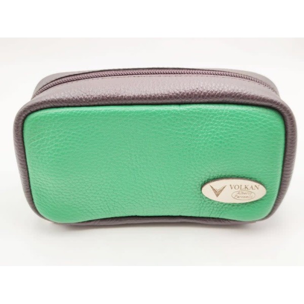 VOLKAN LEATHER PIPE BAG MARRON VERT — Rhein 1905