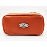 VOLKAN LEATHER PIPE BAG ORANGE / MARRON — Rhein 1905