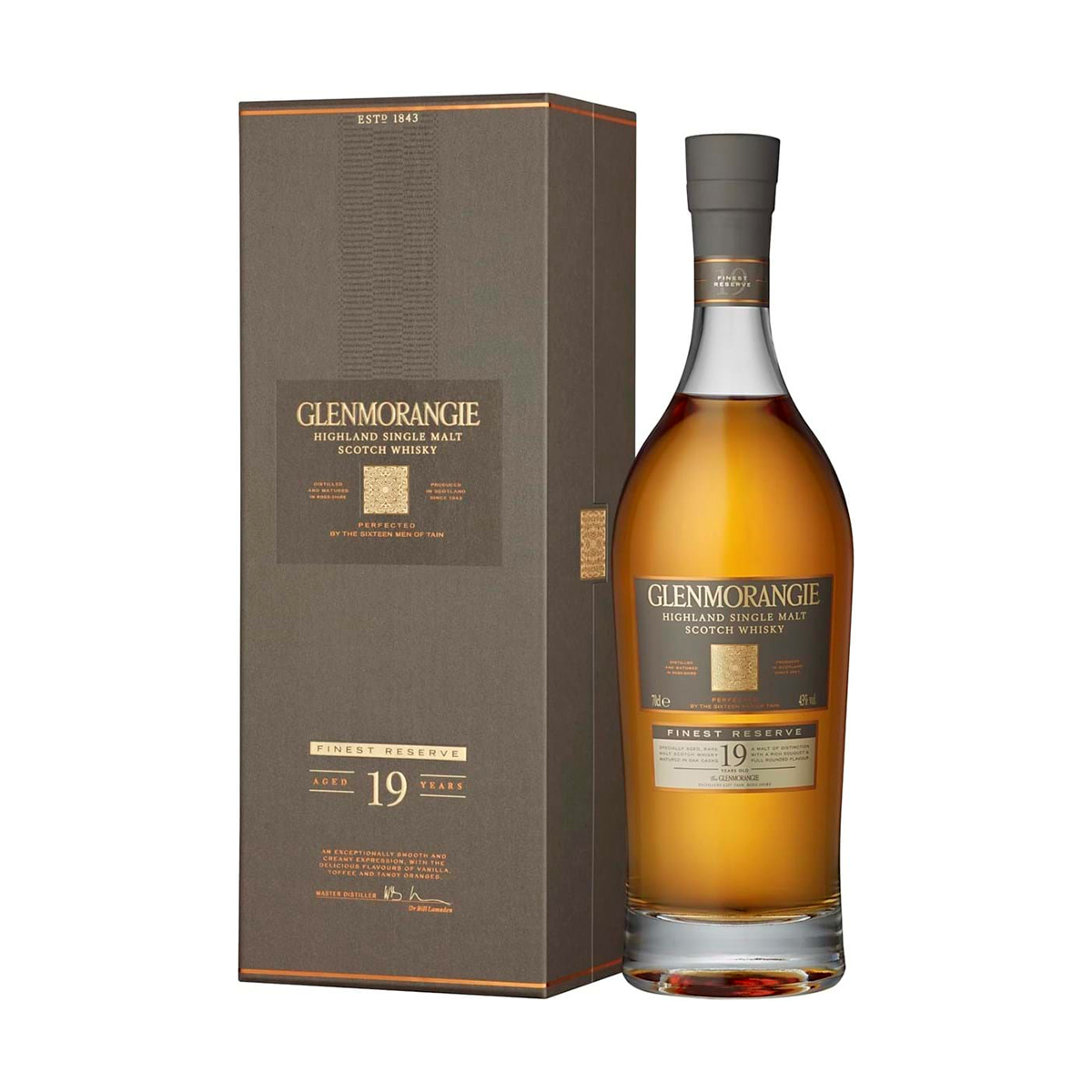 WHISKY GLENMORANGIE 19Y FINEST RESERVE WHISKY 43% 70 CL — Rhein 1905