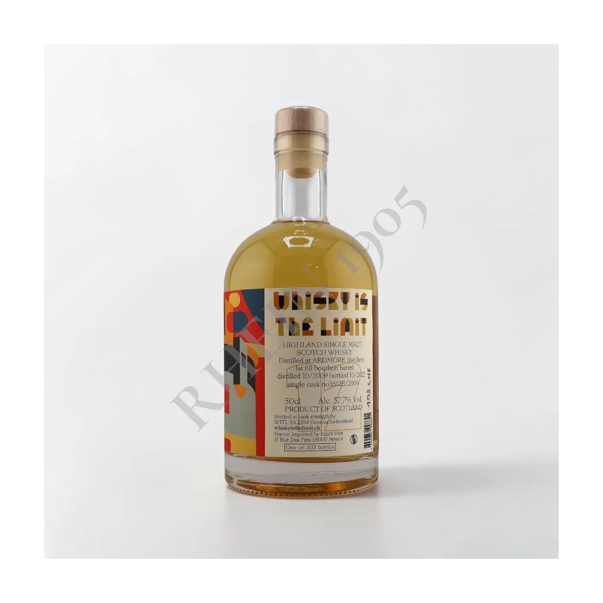 WHISKY IS THE LIMIT ARDMORE 12 ANS 1ST FILL BOURBON HOGSHEAD CASK — Rhein 1905