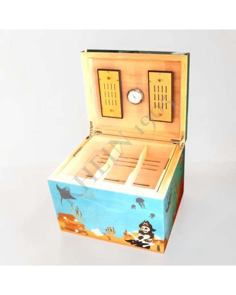 ELIE BLEU HUMIDOR AQUARIUM 110 CIGARS NUMBER 14/188 — Rhein 1905