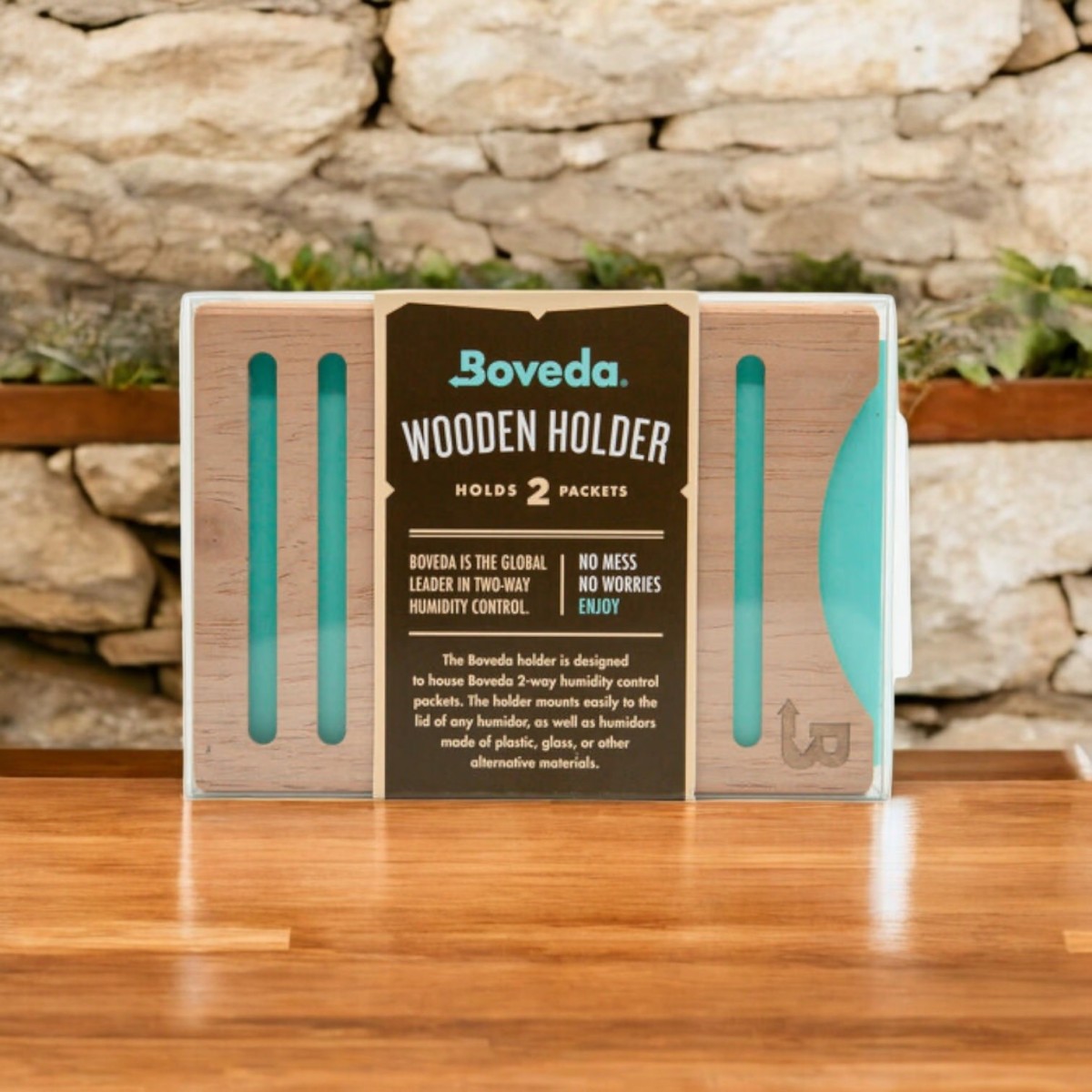 BOVEDA WOODEN HOLDER 2 PACKETS SIDE BY SIDE — Rhein 1905