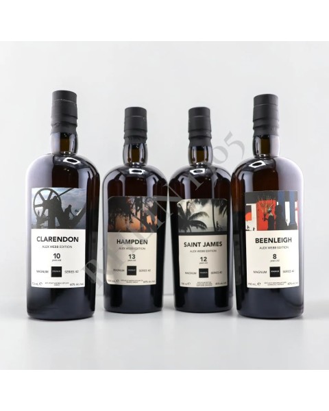 COLLECTION RHUM ALEX WEBB EDITION - BENLEIGH 8YRS & CLARENDON 10YRS & SAINT JAMES 12YRS & HAMPDEN 13YRS — Rhein 1905