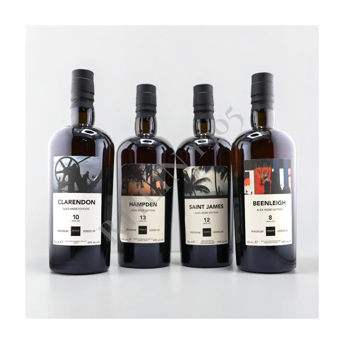 COLLECTION RHUM ALEX WEBB EDITION - BENLEIGH 8YRS & CLARENDON 10YRS & SAINT JAMES 12YRS & HAMPDEN 13YRS — Rhein 1905