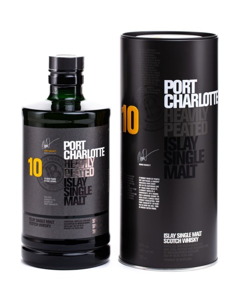 BRUICHLADDICH PORT CHARLOTTE 10 YEAR OLS SINGLE MALT SCOTH WHYSKY — Rhein 1905