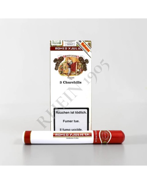ROMEO Y JULIETA CHURCHILLS TUBOS CARDBOX/3 — Rhein 1905