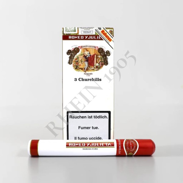 ROMEO Y JULIETA CHURCHILLS TUBOS CARDBOX/3 — Rhein 1905