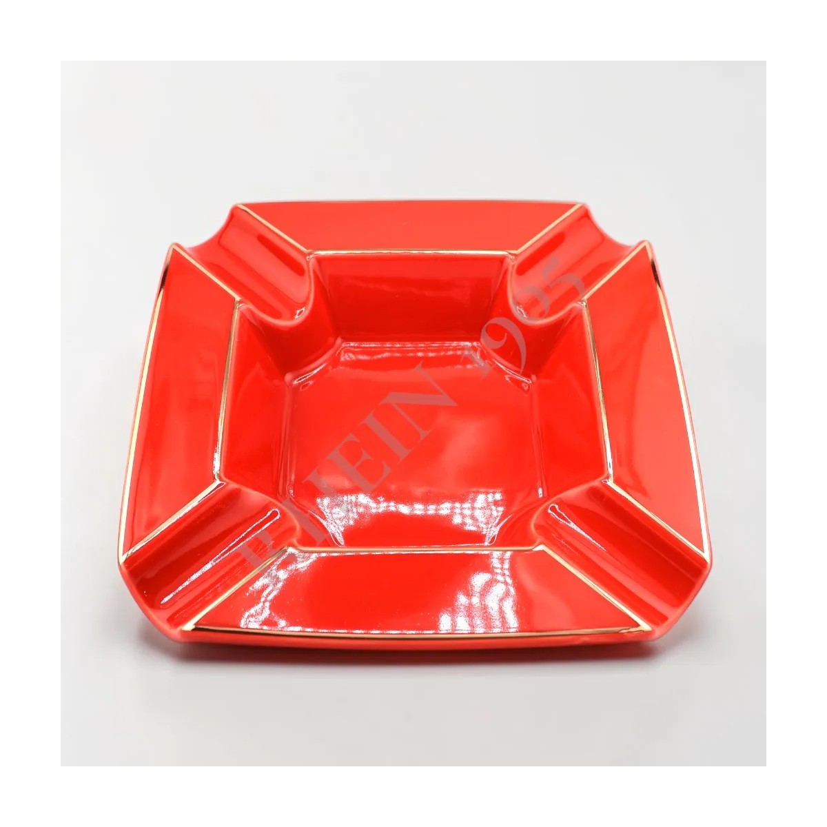 TYCOON CIGAR ASHTRAY II ECKIG RED — Rhein 1905