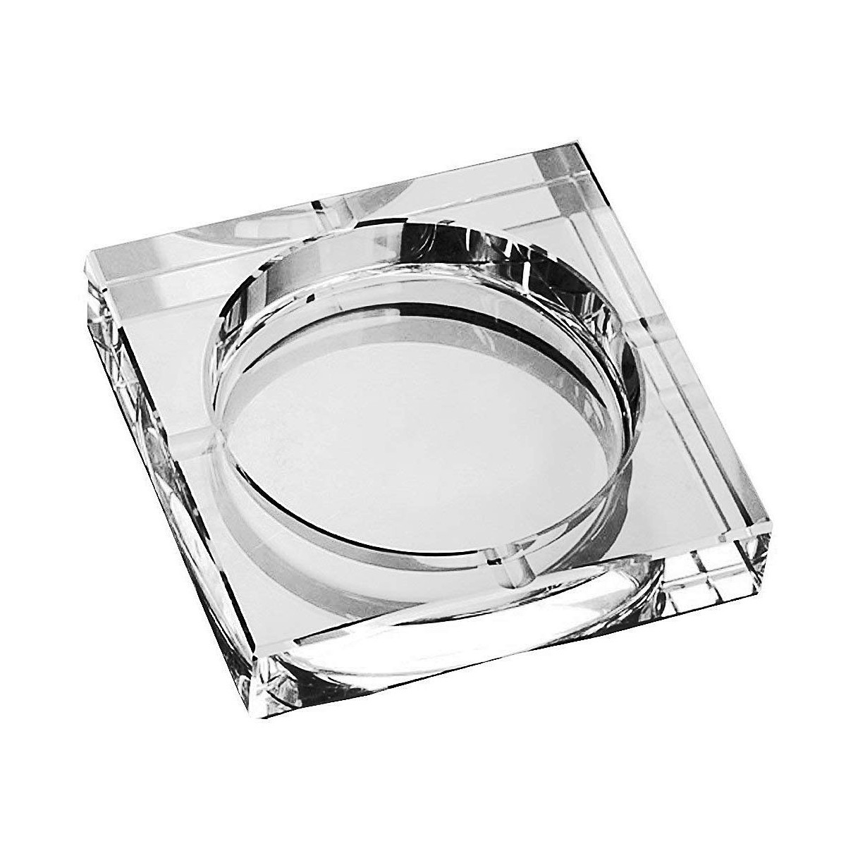 ASHTRAY CRYSTAL SQUARE SMOO GIFT 200 MM — Rhein 1905