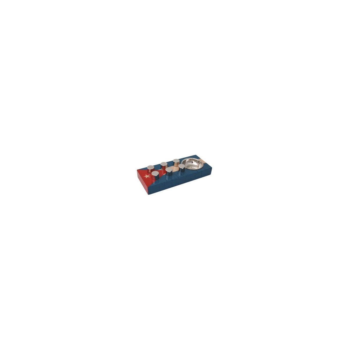 ELIE BLEU CENDRIER DRAPEAU CUBAIN 1 CIGARE — Rhein 1905