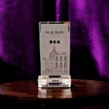 ELIE BLEU JET FLAME LAQUE BLANCHE AVEC GRAVURE — Rhein 1905