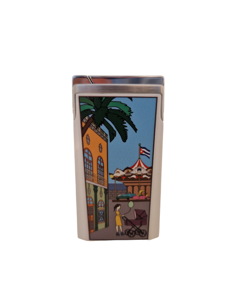 ELIE BLEU JET LIGHTER  WHITE CAROUSEL — Rhein 1905