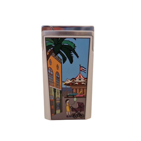 ELIE BLEU JET LIGHTER  WHITE CAROUSEL — Rhein 1905