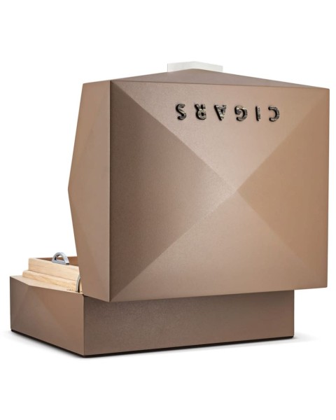 GENTILI HUMIDOR 70 STICKS COLORED EMBOSED BROWN PRISM BONE — Rhein 1905