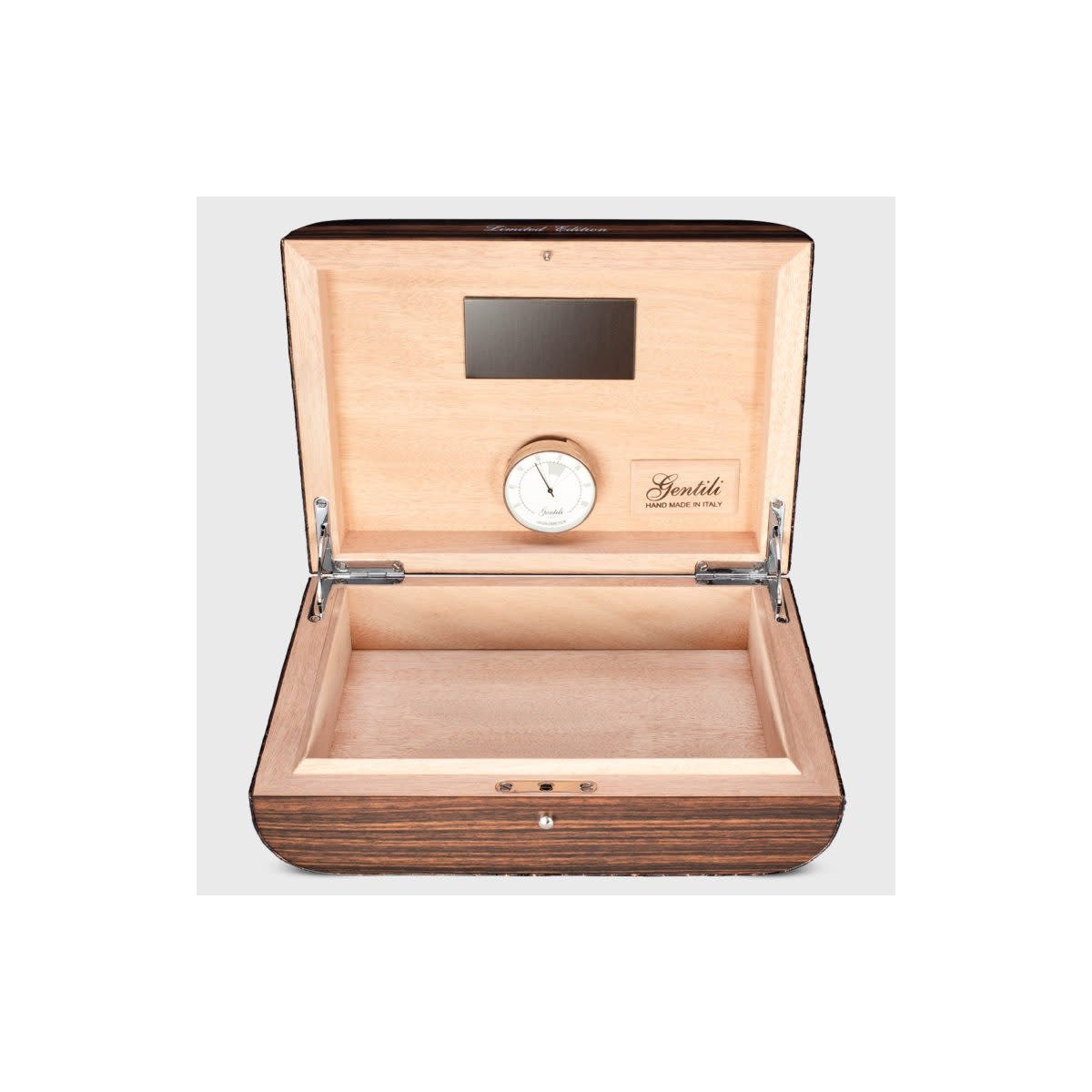GENTILI HUMIDOR 70 STICKS RADICA OLMO PELLE IGUANA BIANCO — Rhein 1905