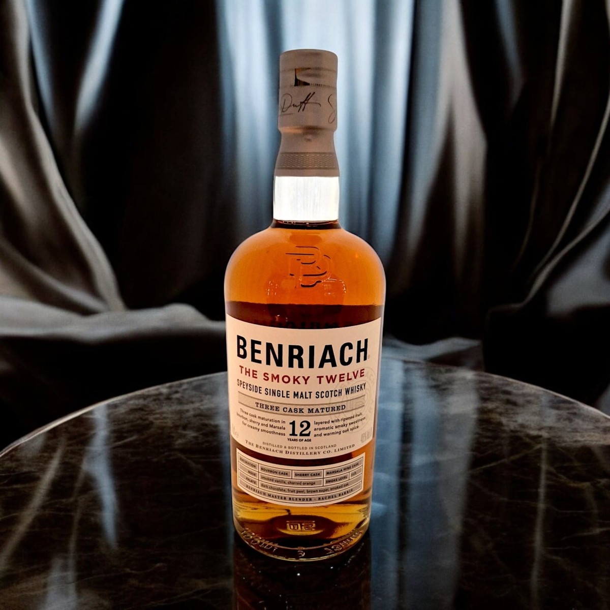 BENRIACH THE SMOKY 12 YEARS SINGLE MALT SCOTCH WHISKY 46% 70CL — Rhein 1905