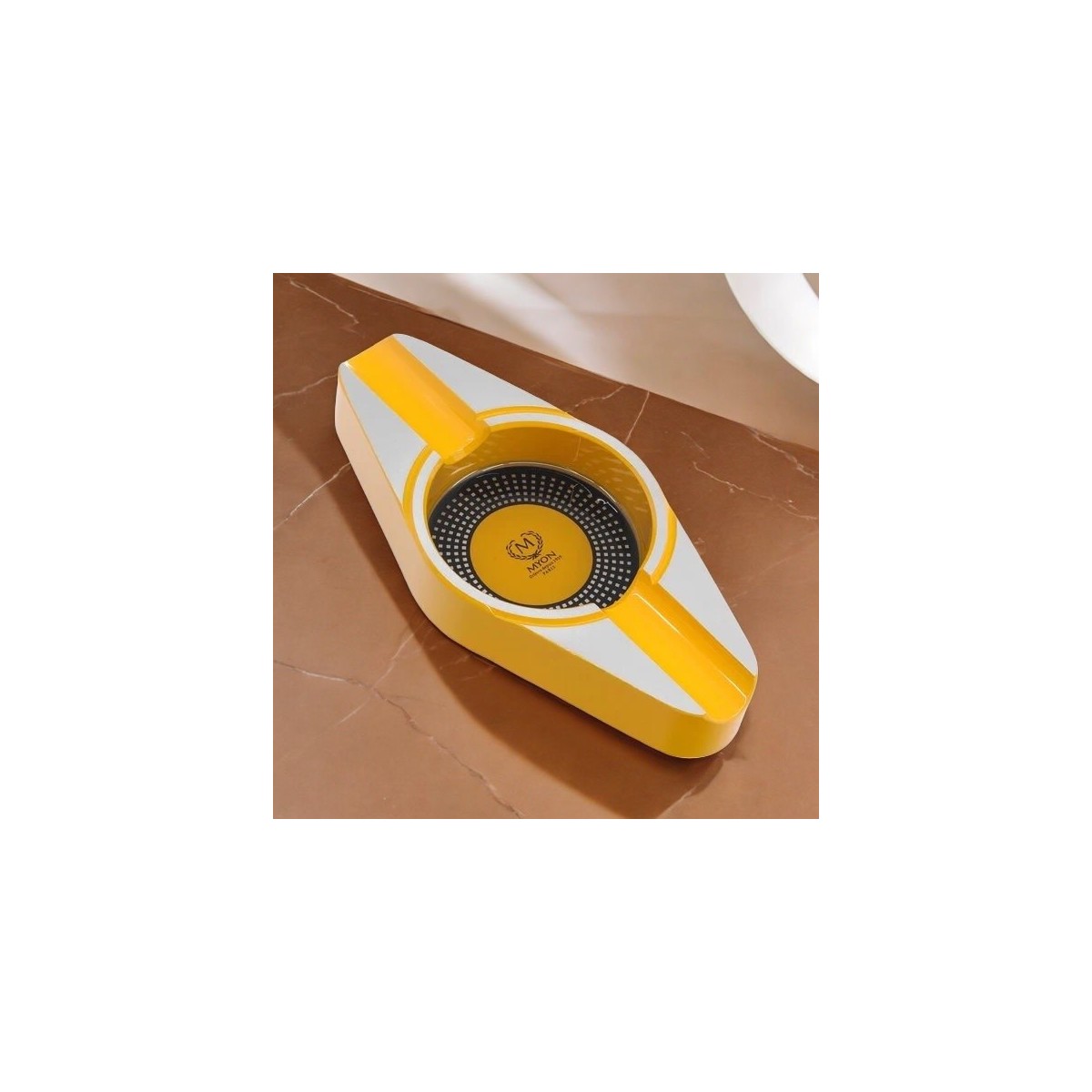 MYON RACING YELLOW ASHTRAY — Rhein 1905