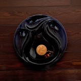 PIPE ASHTRAY CERAMIC ROUND BLACK — Rhein 1905