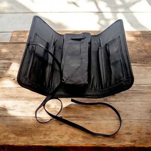 PIPE BAG BLACK SHEEP LEATHER — Rhein 1905