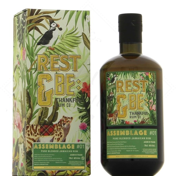 REST & BE THANKFUL RUM JAMAICAN ASSEMBLAGE 1 FOUR JAMAICAN DISTILLERIES 13 ANS — Rhein 1905