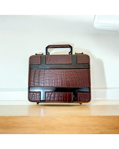 RHEIN CIGAR CASE 18-24 CROCODILE LEATHER — Rhein 1905
