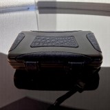 RHEIN CIGAR CASE 5 CROCODILE LEATHER BLUE — Rhein 1905