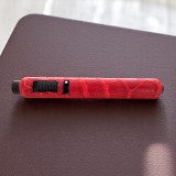 RHEIN LIGHTER WITH CROCODILE LEATHER RED — Rhein 1905