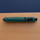 RHEIN LIGHTER WITH OSTRICH LEATHER GREEN — Rhein 1905