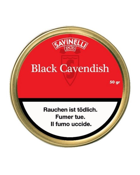 SAVINELLI TABACS BLACK CAVENDISH TIN — Rhein 1905