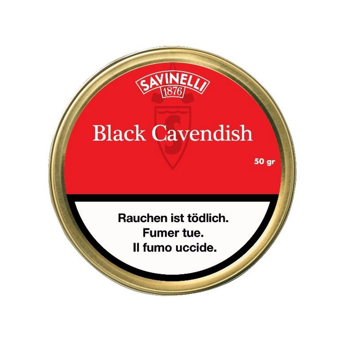 SAVINELLI TABACS BLACK CAVENDISH TIN — Rhein 1905