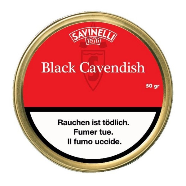 SAVINELLI TABACS BLACK CAVENDISH TIN — Rhein 1905