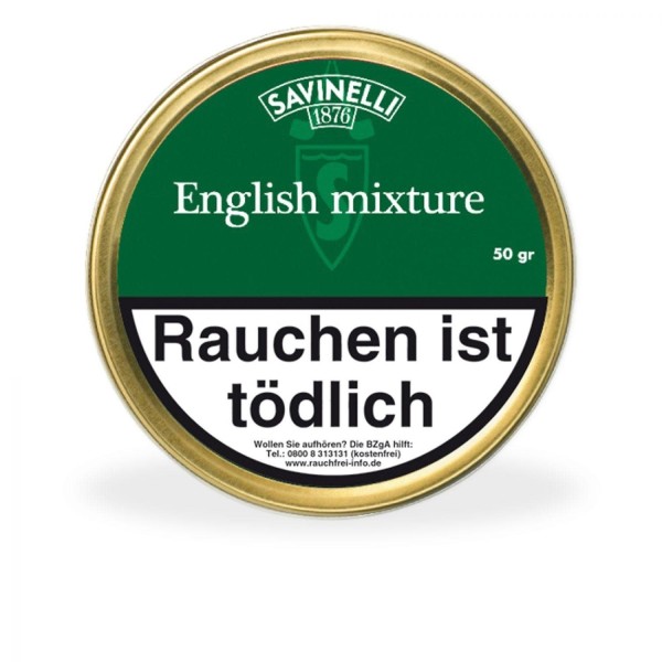 SAVINELLI TABACS ENGLISH MIXTURE TIN — Rhein 1905