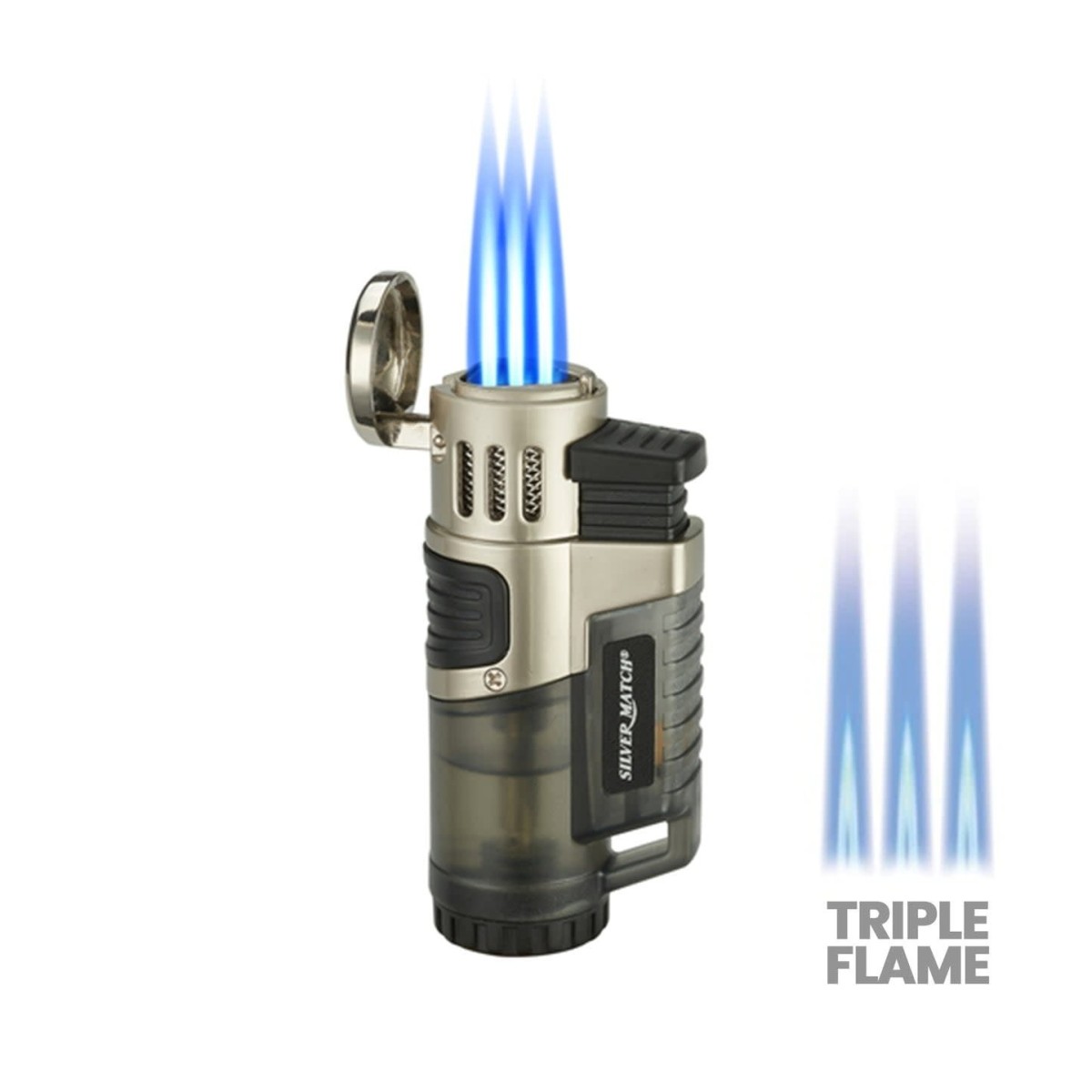 SILVER MATCH TRIPLE JET FLAME — Rhein 1905