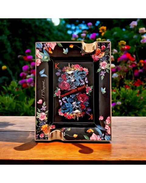 ST DUPONT ASHTRAY SKULL & FLOWERS — Rhein 1905